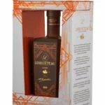 Bouteille de Longueteau Genesis Vieux Batch 1 présentée dans un emballage élégant avec motifs géométriques orange et blanc