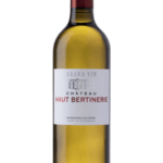 Bouteille de Château Haut Bertinerie Grand Vin 2022 avec une étiquette argentée et des écritures rouges.
