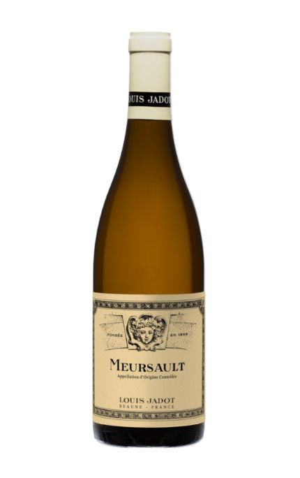 Bouteille de Meursault 2022 du Domaine Louis Jadot avec une étiquette élégante et sobre.