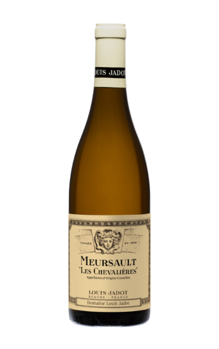 Bouteille de Meursault 'Les Chevalières' 2022 du Domaine Louis Jadot avec une étiquette beige et une capsule blanche.